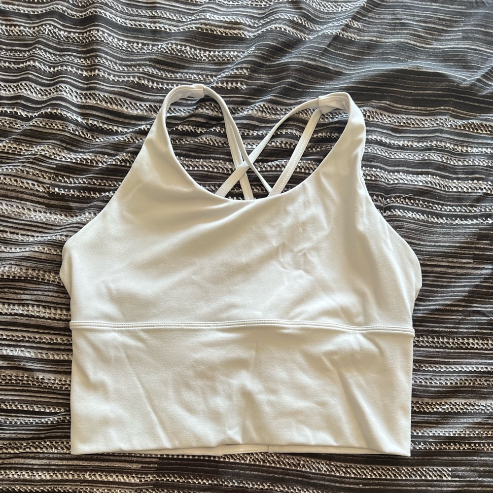 White NVGTN Sports Bra